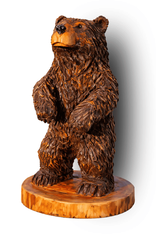 Bär Skulptur geschnitzt Kettensägenkunst Stentrup